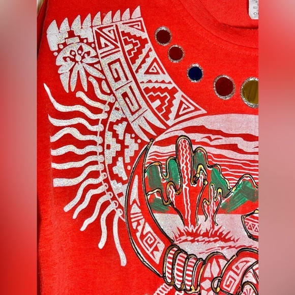 VINTAGE FAST FASHION OF CALIFORNIA Women’s Hand Painted T-shirt, One Size - Picture 4 of 16